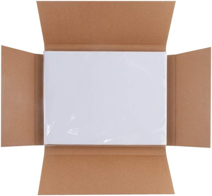 L LIKED 500 Sheets Matte Sticker Paper Full-Sheet 8-1/2" x 11" Self Adhesive Shipping Labels for Laser & Inkjet Printers, White (500 Labels)