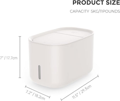 Zuutii Rice Storage Container,Food Container, Dry Food Storage,7.2lbs Pet Food Dispenser, 6.9Qt/11lbs Large Storage Bin with Lid,Silicone Ring & Moisture Proof,for Grain Cereal Soybean Corn,Begie