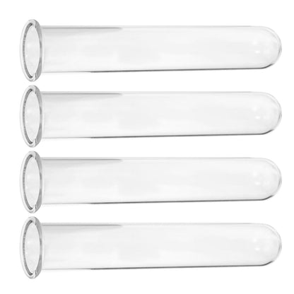 GAROZATION 4pcs Glass Hydroponic Vase Test Tubes 2.5x3x18cm Desktop Propagation Station Plant Terrarium Tubes Glass Planter for Home Décor