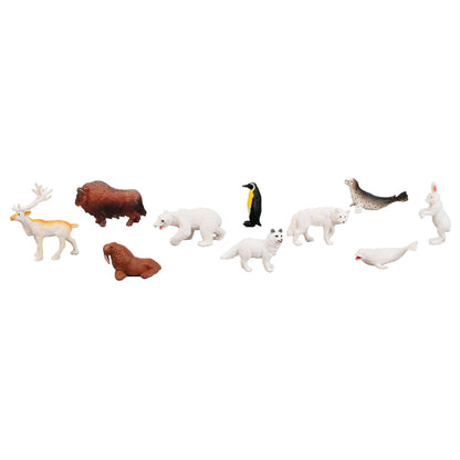 ancona Antarctic Animals, Spanish/English Bilingual, Montessori Preschool Memory Matching Game Box Set with Animal Figurines & 3-Part Cards, Early Education Toy