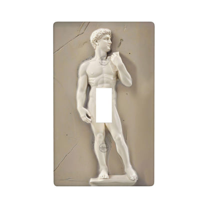 David Single Toggle Light Switch Cover Plate Decorative Wall Plates, 1 Gang Switch Plates And Outlet Covers 2.75" X 4.5" For Bedroom Bathroom Kitchen Home Decor