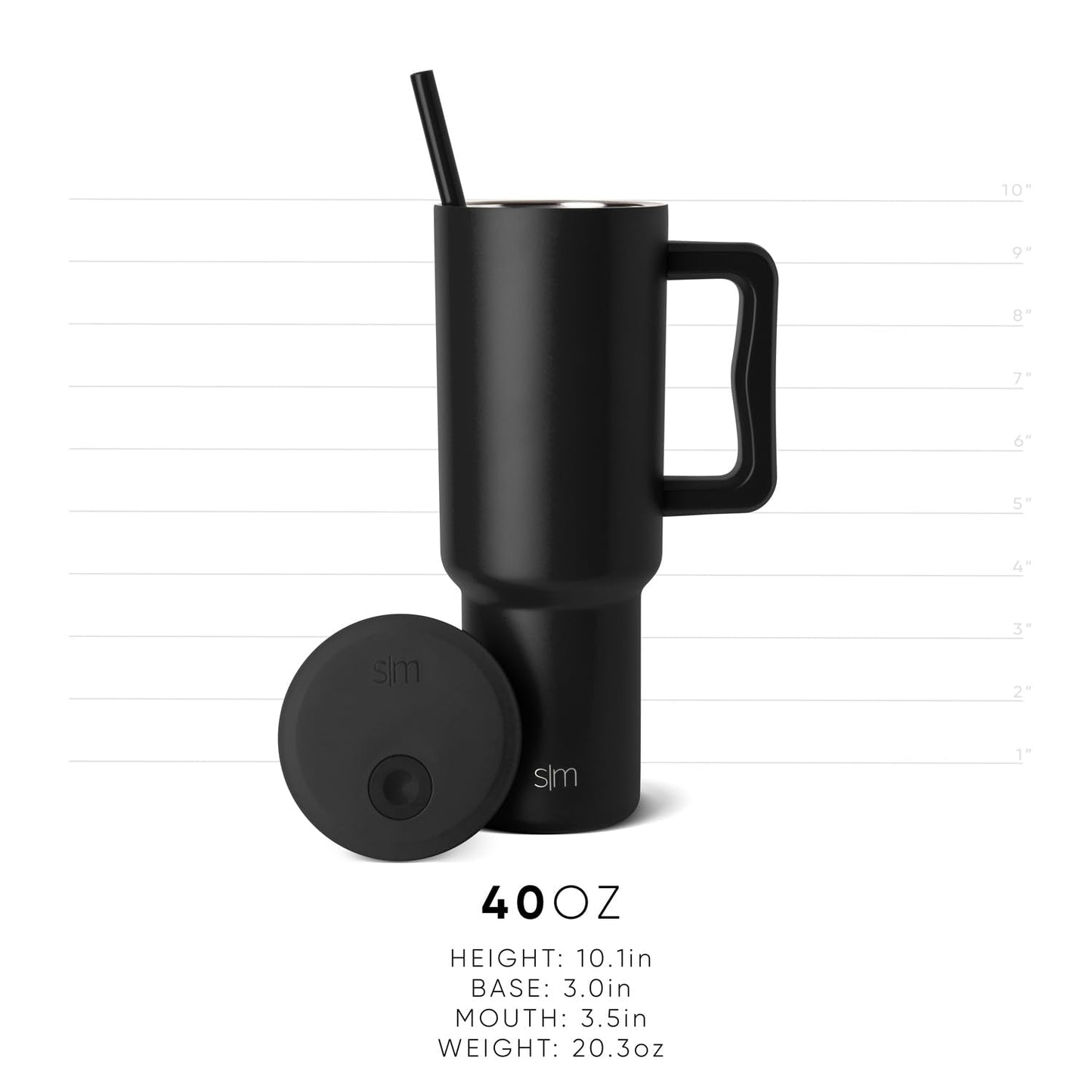 Simple Modern Halloween 40 oz Trek Tumbler with Handle and Straw Lid | Cup Holder Friendly Insulated Stainless Steel Travel Mug | Spooky Mix