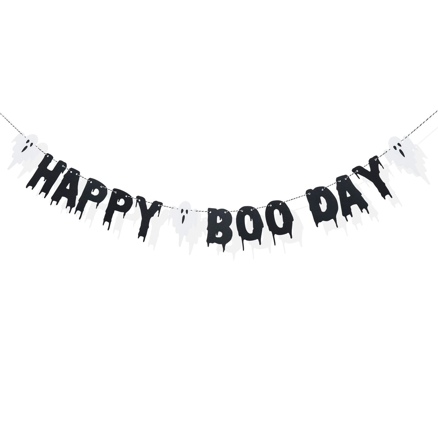 Happy Boo Day Banner, Boo Day Garland, Halloween Party Decorations, Spooky Party Supplies, Halloween Birthday Banner, Perfect Indoor Ghost Decoration, Melting Dripping Ghost
