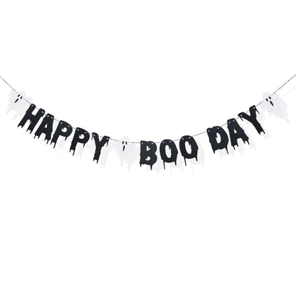 Happy Boo Day Banner, Boo Day Garland, Halloween Party Decorations, Spooky Party Supplies, Halloween Birthday Banner, Perfect Indoor Ghost Decoration, Melting Dripping Ghost