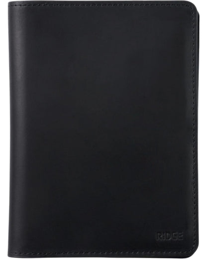 Ridge Passport Holder - Leather Travel Wallet, RFID Protection, Holds Passport, 6 Credit Cards, Folded Cash, And a Boarding Pass (Midnight Black)