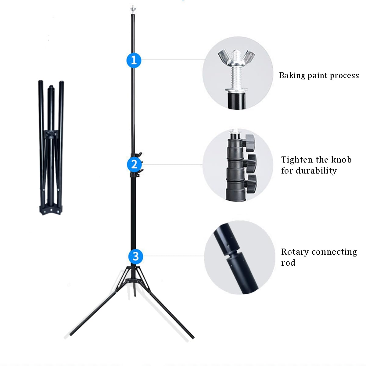 5x6.5ft Portable Backdrop Kit with Stand - Includes Carry Bag & Clamps, Foldable Green ScreenBackground for Streaming, Video Recording, Zoom Meetings, Photography