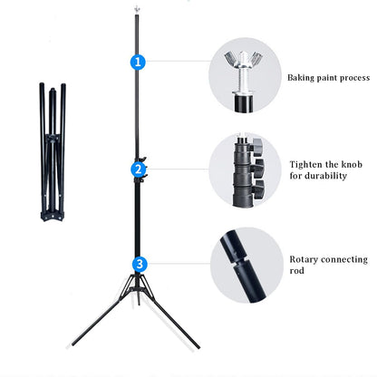 5x6.5ft Portable Backdrop Kit with Stand - Includes Carry Bag & Clamps, Foldable Green ScreenBackground for Streaming, Video Recording, Zoom Meetings, Photography