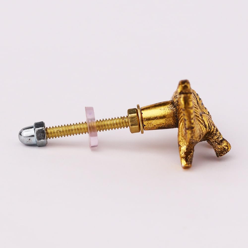 Indian Shelf 6 Pieces Cute Gold Dinosaur Drawer Knobs Kids Decorative Wardrobe Cupboard Door Knobs Pulls Handles for Home Furniture