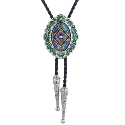 GelConnie Bolo Ties for Men Women Vintage Bolo Tie Western Cowboy Leather Necktie Native American Tie Cowboy Shirt Accessories