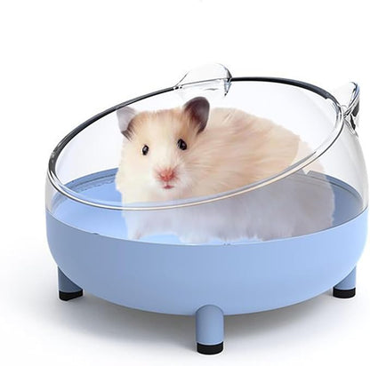 Meow&Woof 2 Pack Cozy Small Animal Beds with Hock, Winter Guinea Pig House, Hamster Sand Bath Container, Large Sandbox Toilet Gerbil Batheoom, Tiny Chinchilla Dust Bathtub Sand Bath Box for Hamster Ca
