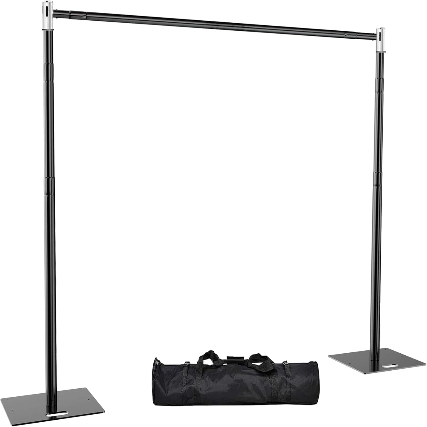 TOCRETOARE Pipe and Drape Backdrop Stand 10FT x 10FT, Adjustable Backdrop Stand Heavy Duty, Background Stand, Backdrop Stand for Parties, Photography, Wedding, Birthday Decoration