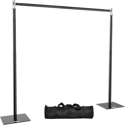 TOCRETOARE Pipe and Drape Backdrop Stand 10FT x 10FT, Adjustable Backdrop Stand Heavy Duty, Background Stand, Backdrop Stand for Parties, Photography, Wedding, Birthday Decoration