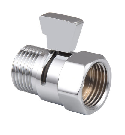 Hsmhose Shower Shut Off Valve, Shower Flow Control Valve,Soild Brass Flow Pressure Regulator for Handheld Shower Head G1/2 Chrome