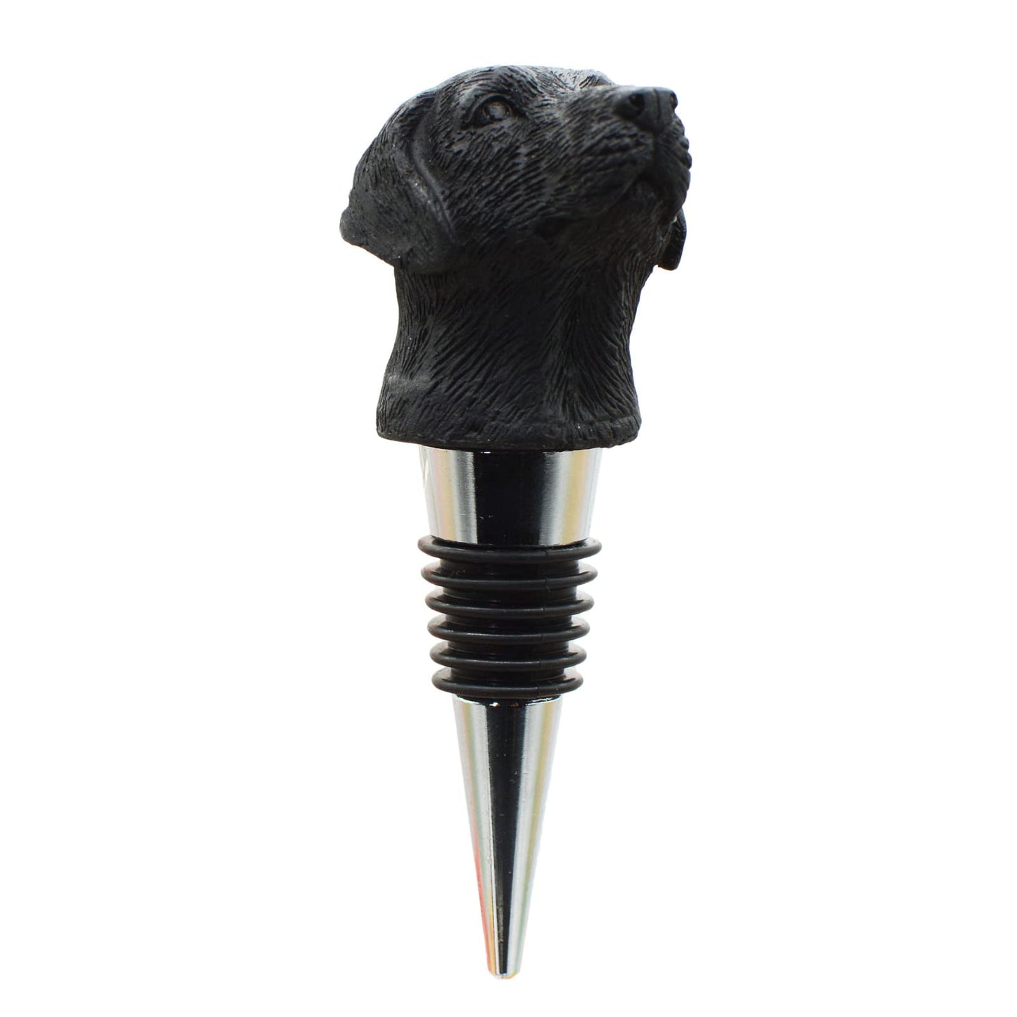 Labrador Retriever Dog Wine Bottle Stopper Decor Gift for Christmas,Thanksgiving,Black