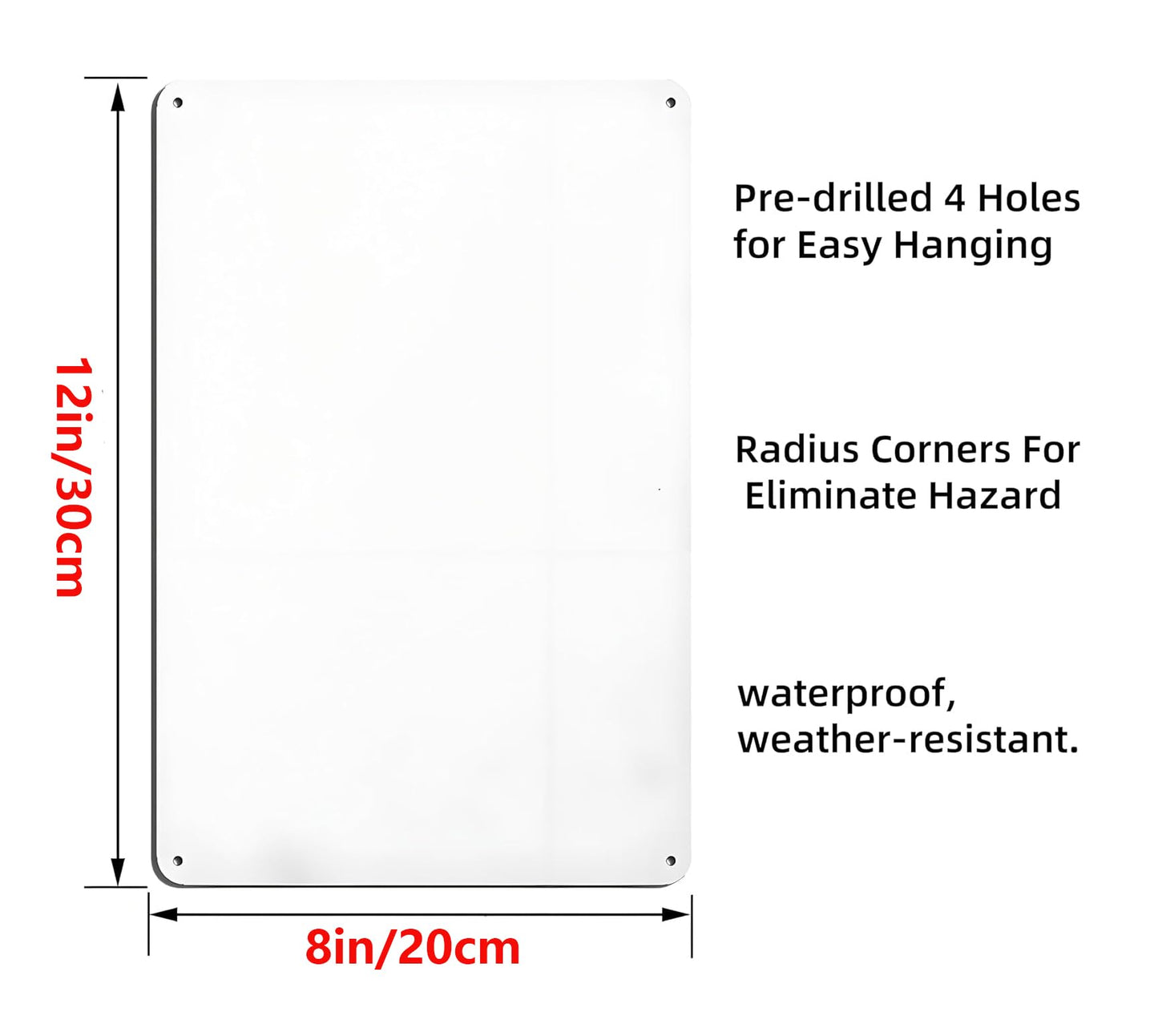 Gates Must Be Closed Sign - Property/Security Property Control Gate Gate Warning Metal Sign 8 x 12 Inches – For Wall or Fence