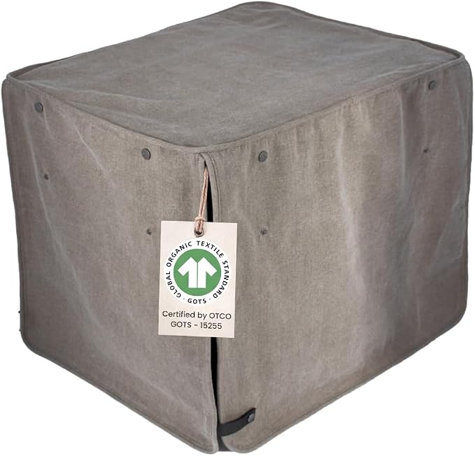 Molly Mutt Jupiter Dog Crate Cover, GOTS-Certified 100% Organic Cotton Canvas Cover for Dog or Puppy Kennel and Cage, Washable, Free of Harmful Chemicals, X-Large, Fits 42"x28"x31" Crate