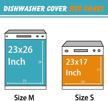 White Flower Sticker Dishwasher Cover, Magnet Halloween Fridge Magnet, Halloween Pumpkin Vinyl Panel Decal, Pumpkin Kitchen Decor, Home Appliance Magnet 23" x 26" Magnetic