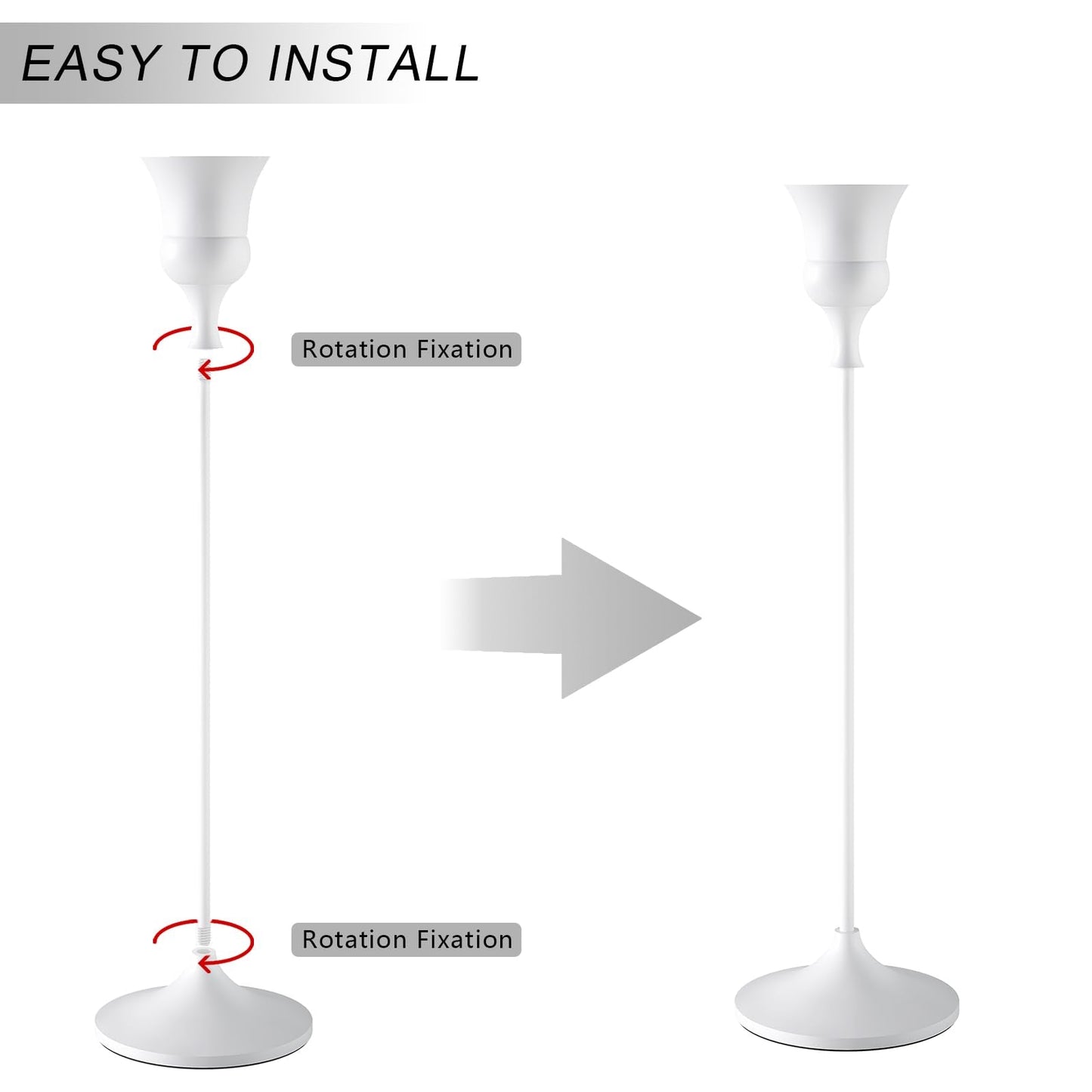 Showin Candlestick Holders White, 3 Packs Taper Candle Holder for Candlesticks, Candle Sticks Holder Decor for Home Decor