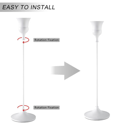 Showin Candlestick Holders White, 3 Packs Taper Candle Holder for Candlesticks, Candle Sticks Holder Decor for Home Decor