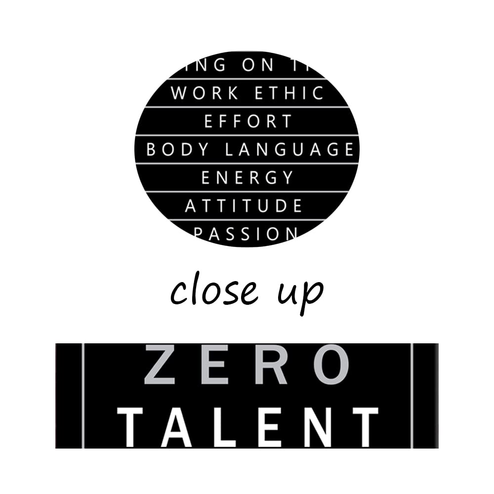 Inspirational Framed Canvas Wall Art Motivational Positive Entrepreneur Quotes Ten Things That Require Zero Talent Modern Home Office Decoration Artwork Paintings Stretch Ready to Hang[12" W X 18" H]