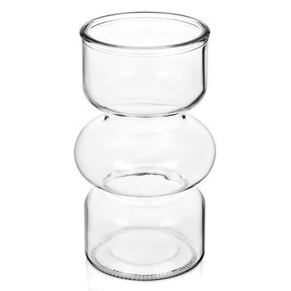 TOYANDONA Glass Flower Vase Decorative Centerpiece for Home and Wedding Decor, Gourd-Shaped Glass Vase for Floral Arrangements and Plants Terrarium, Desktop Flower Holder