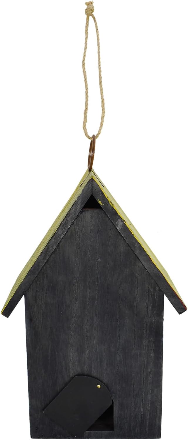 Morning View Bird Houses for Outside Decorative Nest Box Wooden Birdhouse Hanging Spring for Yard Garden Patio Outdoor Small Birds Bluebird Finch Cardinals Wren 9.35 Inch Tall (Red)