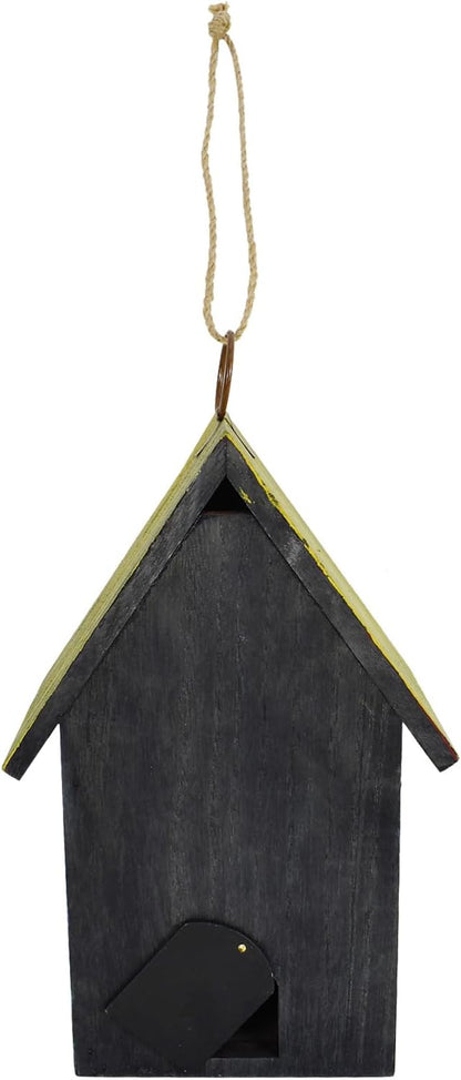 Wood Bird Houses for Outside, Hanging Bluebird House Nest Box Garden Patio Outdoor Decorative Bird Houses Vintage Rustic Wooden Birdhouse Bird Box Home for Finch Wren Chickadee Cardinals (Ladybug)