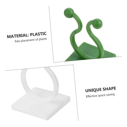 MERRYHAPY 120pcs Plant Wall Sticky Hooks for Climbing Plants Self-Adhesive Vine Clips Easy Installation Fixators for Home Decor