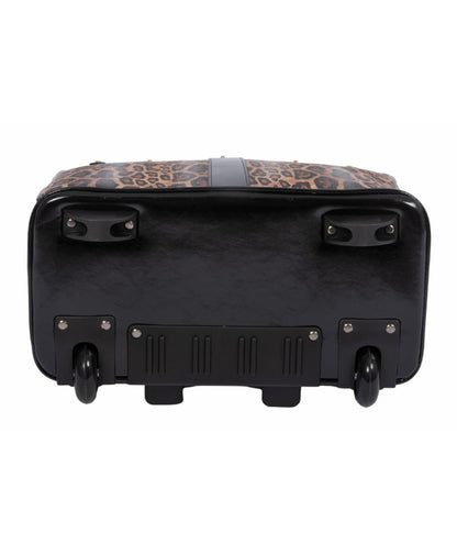 New London Leopard Rolling Laptop Bag for Women Computer Case - Fits 13"-17" Laptop