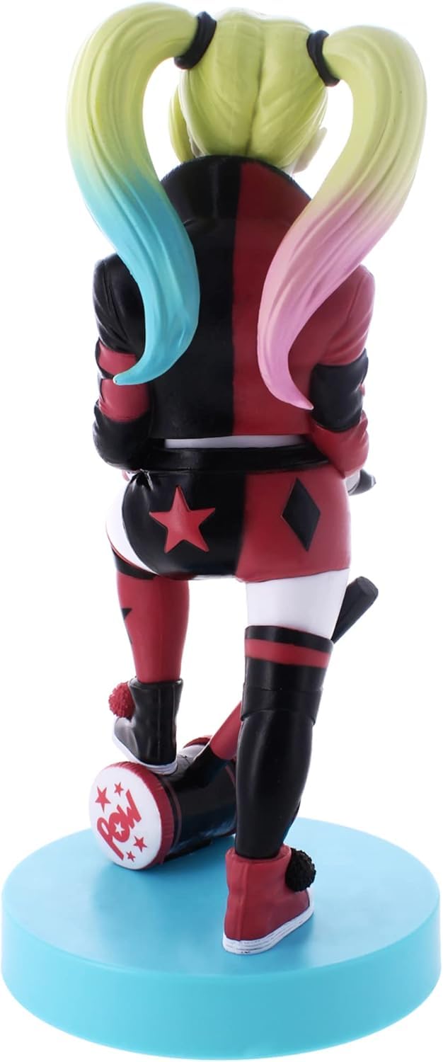 Exquisite Gaming: Warner Bros: Harley Quinn - DC Original Mobile Phone & Gaming Controller Holder, Device Stand, Cable Guys, Licensed Figure