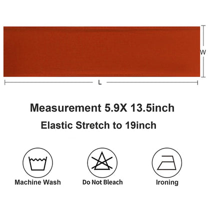 Gankar Terracotta Chair Sashes 50 Pack, Burnt Orange Spandex Chairs Sashes for Halloween Wedding, Birthday, Party Decor, Sashes for Folding Chair Covers.
