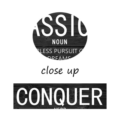 Inspirational Poster Passion Mindset Conquer Motivational Canvas Wall Art Paintings Inspiration Artwork Living Room Office Prints Wall Decor Decoration Wooden Framed Ready to Hang [24''Wx 36''H]