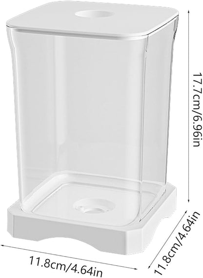 Aquarium Starter Kit Small Glass Betta Fish Tank Desktop Mini Fish Bowl for Shrimp Goldfish with Filter Pump LED (White)