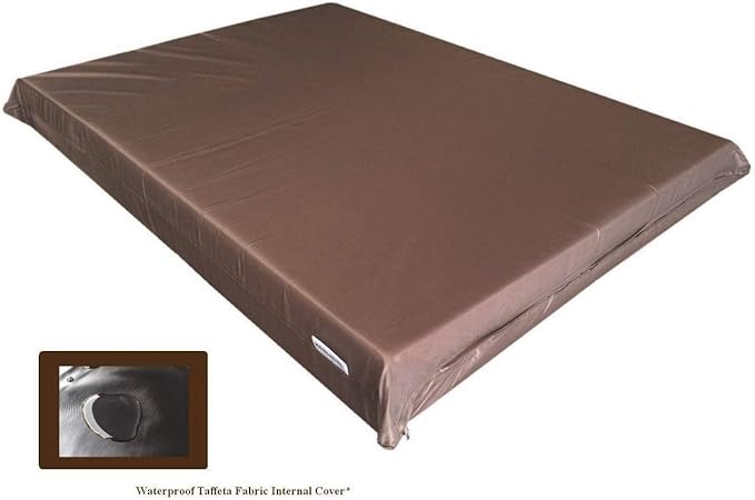 Dogbed4less High Density Solid Gel Infused Memory Foam Pad Dog Pet Bed + Internal Waterproof Cover (34x27x3 Inches)
