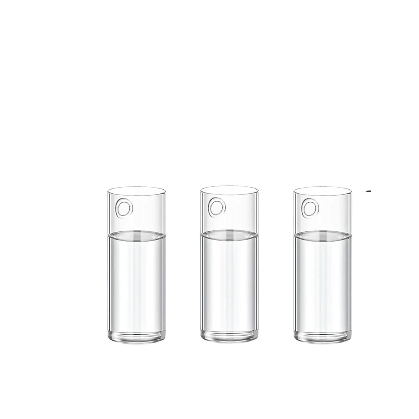 Glass Vase Vase 3Pack Wall Hanging Glass Planters Plant Terrarium Plants Holders Air with Plastic Invisible Traceless Hangers(3Pcs Small)