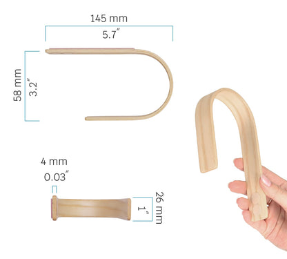 Wood Curtain Holdbacks - Set of 2 Modern Farmhouse Holdback for Drapes, Hooks for Walls, Curtains Tiebacks Wall Mount, Wooden Curtain Pullbacks Hook, Drapery Holders, Home Decor