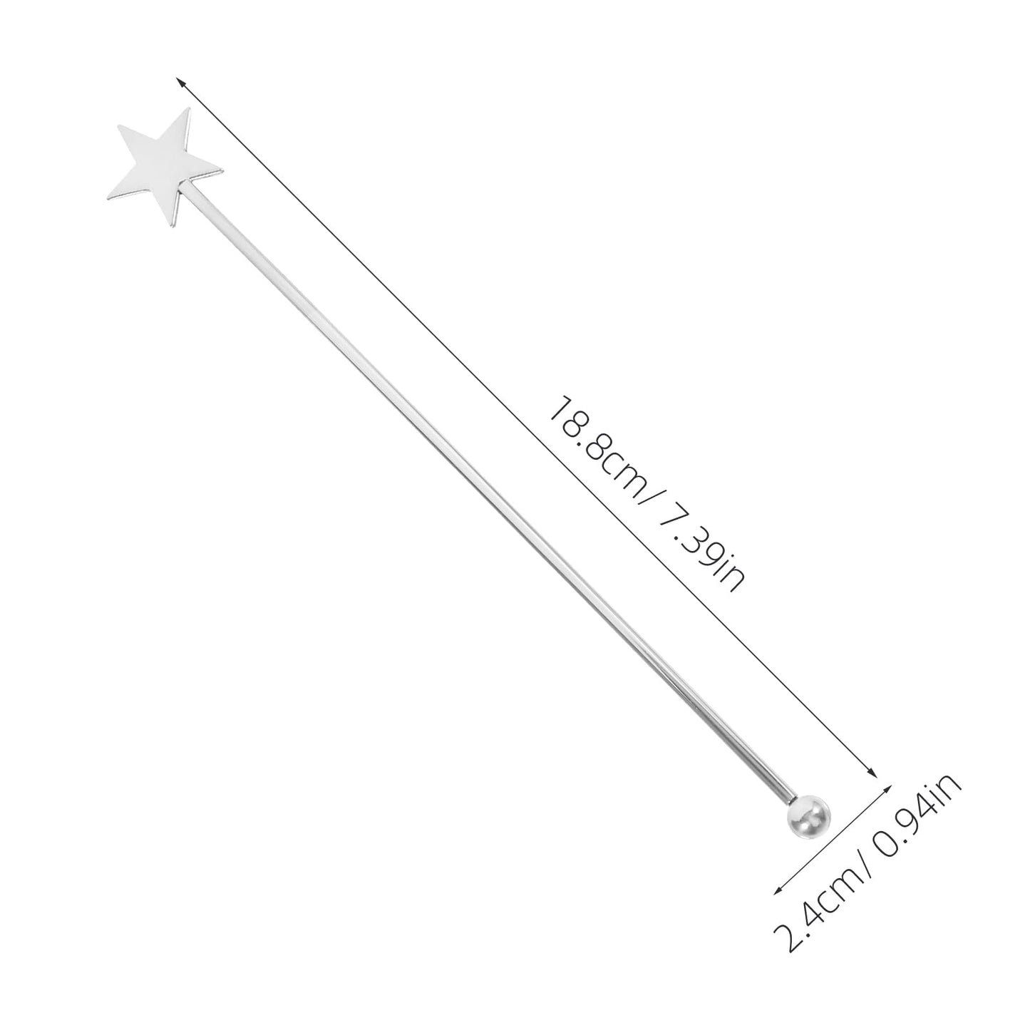 Alipis Stainless Steel Stirring Rods 7.4 Inch Long Metal Swizzle Sticks for Cocktails Coffee and Beverages Reusable Bar Party Drink Stirrers Set of 5