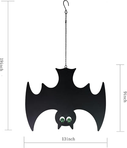 Manortang Bats Hanging Halloween Decorations with Glowing Eyes 3pcs Spooky Stylish Décor for Fun Halloween…