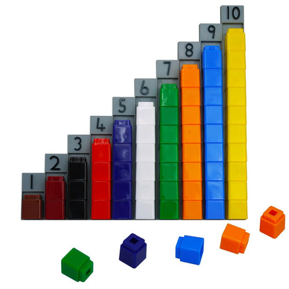 Didax Educational Resources Unifix 1-10 Stair for Cubes, Multicolor