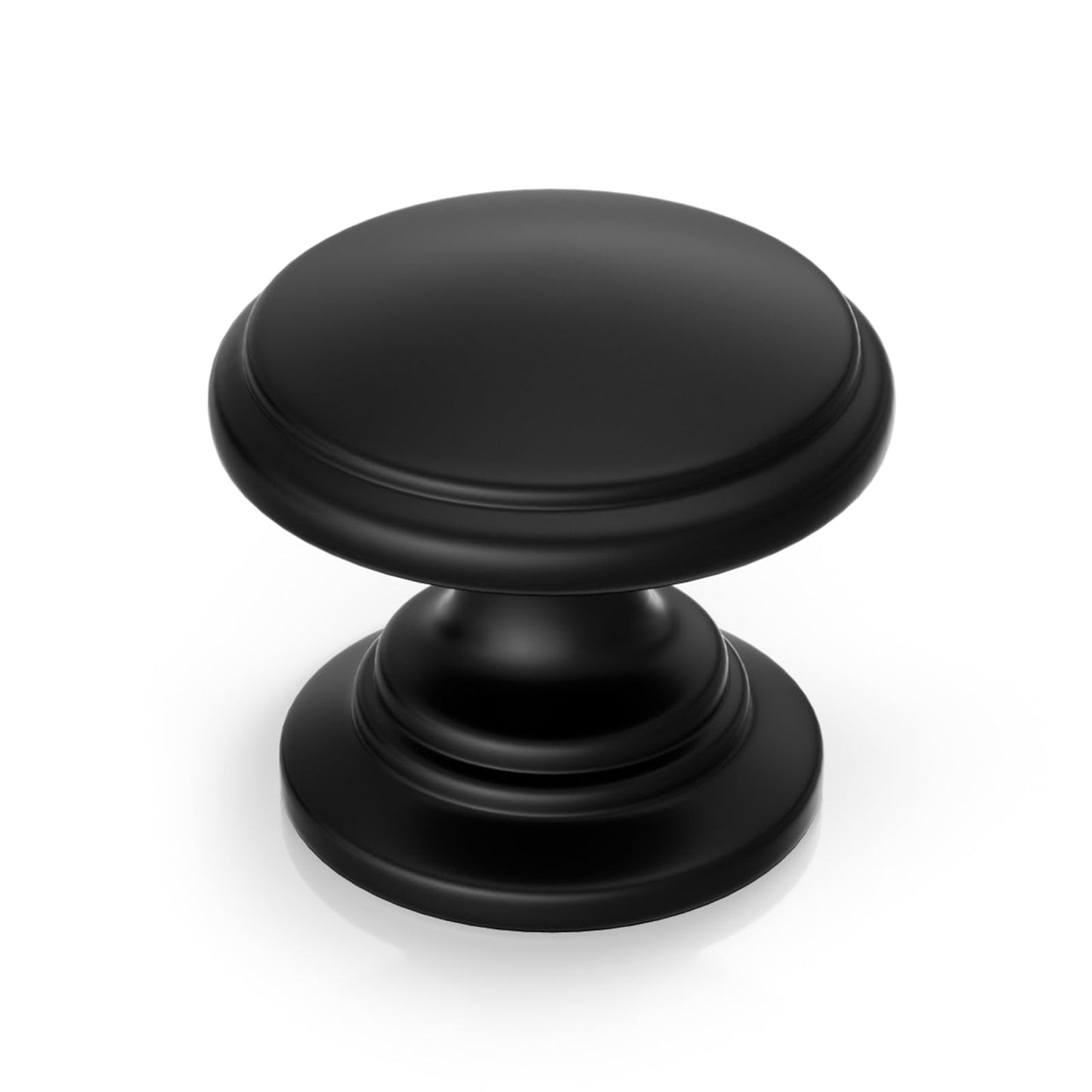 Goldenwarm 10 Pack Cabinet Knobs Black Cabinet Knobs Round Black Drawer Pulls Zinc Alloy Hardware for Dresser Drawer 1-1/5 Inch Diameter