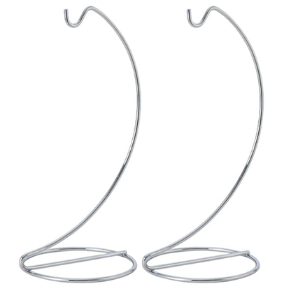 Pineeseatile 2PCS Ornament Hangers Display Stand 9.1" Height Iron Glass Ornament Display Stand for Air Plant Holder Terrariums Crystal Ball Wedding Home Office