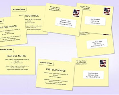 NextDayLabels - 8-1/2" x 11" Laser/Inkjet Postcards 4 Per Page, (4-1/4" x 5-1/2" Each Card | Blue, 200 Cards)