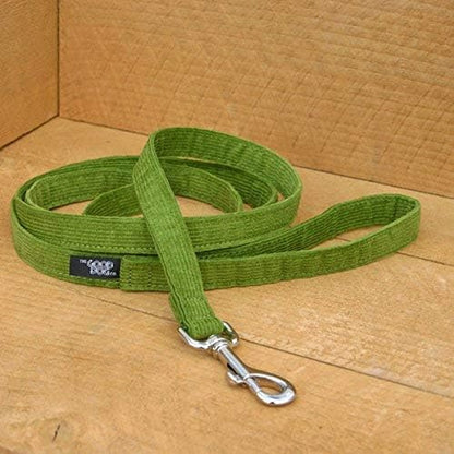 The Good Dog Company- Hemp Corduroy SIX FT Dog LEASHES Available in 9 Colors (Rust, Marigold, Bronze, Avocado, Blue, Plum, Pink, Red, Black) Sold in 1”, ¾”, ½” Widths (1 Inch Width, Avocado)