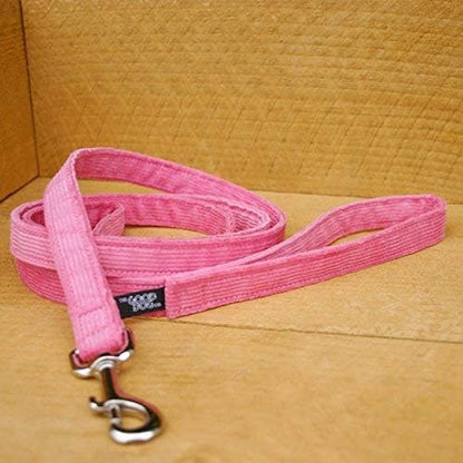 The Good Dog Company- Hemp Corduroy SIX FT Dog LEASHES Available in 9 Colors (Rust, Marigold, Bronze, Avocado, Blue, Plum, Pink, Red, Black) Sold in 1”, ¾”, ½” Widths (1/2 Inch Width, Pink)