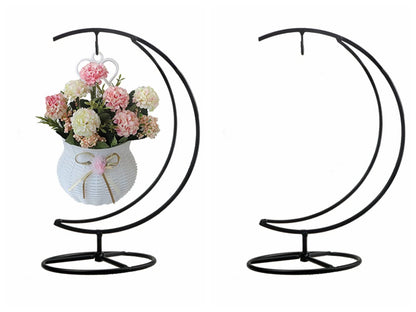 YY YEARCHY Ornament Display Stand Iron Pothook Stand for Hanging Globe Air Plant Terrarium, Witch Ball, Christmas Ornament and Home Wedding Decoration(10.63*4.88, 2PCS)