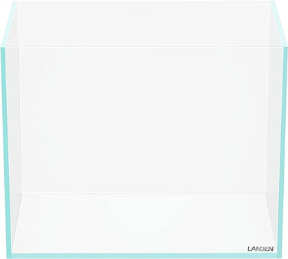 LANDEN 30N 3.2 Gallon Nano Rimless Low Iron Aquarium Tank, W11.8×D7.5×H9.4 in(30x19x24cm) 5mm Thickness with Nano Foam Leveling Mat Included