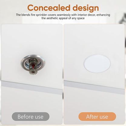 PRETYZOOM 4Pcs Fire Sprinkler Covers Plate Sprinkler System Cover for Residential Commercial Spaces Easy Installation Maintenance Boosts