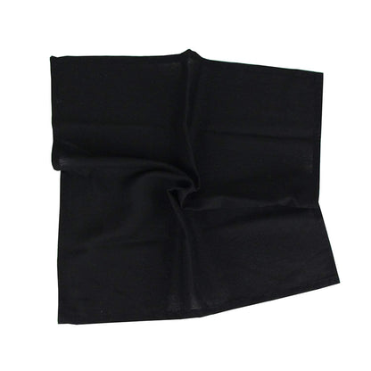 INFEI Solid Color Linen Blended Thin Dinner Cloth Napkins - Set of 12 (40 x 40 cm) - for Halloween Events & Home Use (Black)