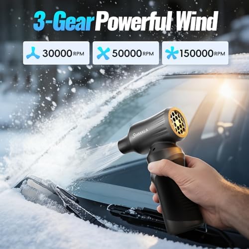 Electric Compressed Air Duster, 150000 RPM Super Powerful Cordless Air Blower, Rechargeable Brushless Motor, 3-Speed Adjustable, Durable Design for Keyboard, PC & Electronics Cleaning
