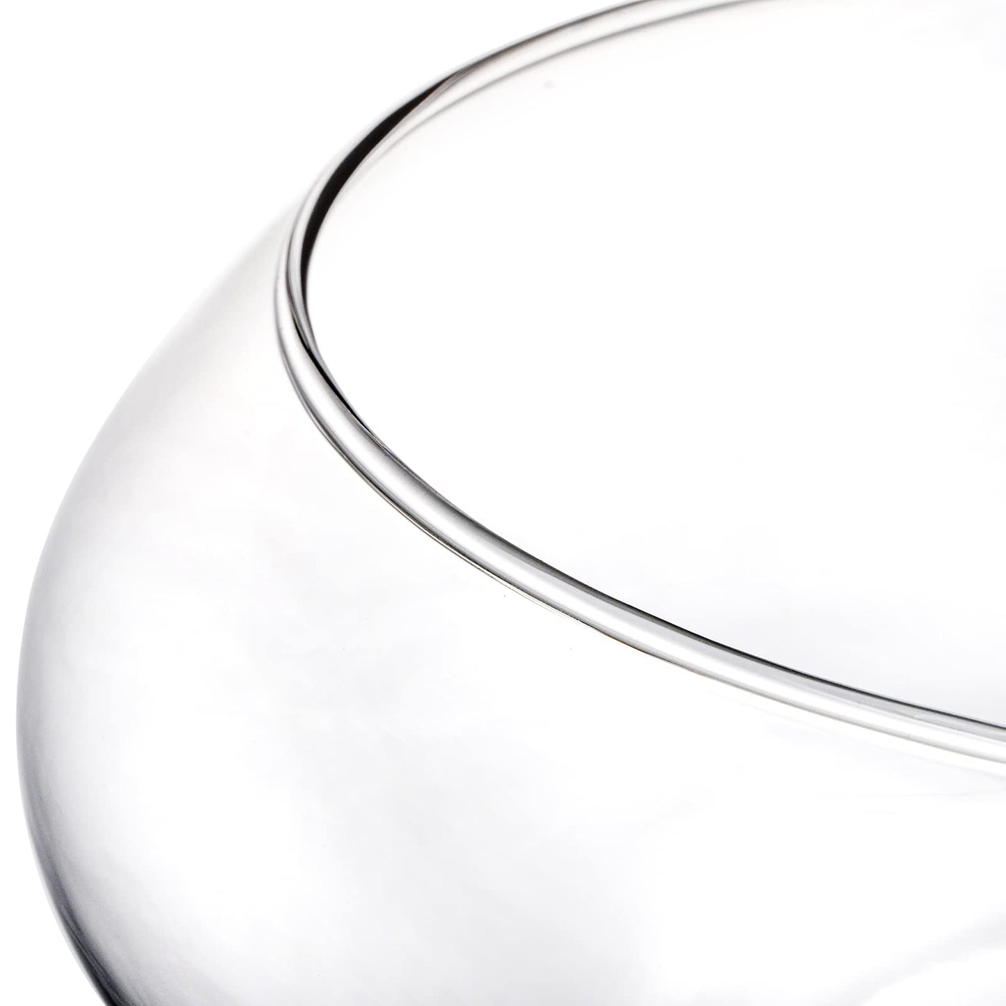 ZENFUN 2 Pack Glass Vase Bowl, 6"/ 8" Wide Mouth Flower Vase Round Terrarium, Glass Hydroponic Planter Floral Container Clear Fish Bowl for Table Centerpiece, Wedding Event, Home Decoration